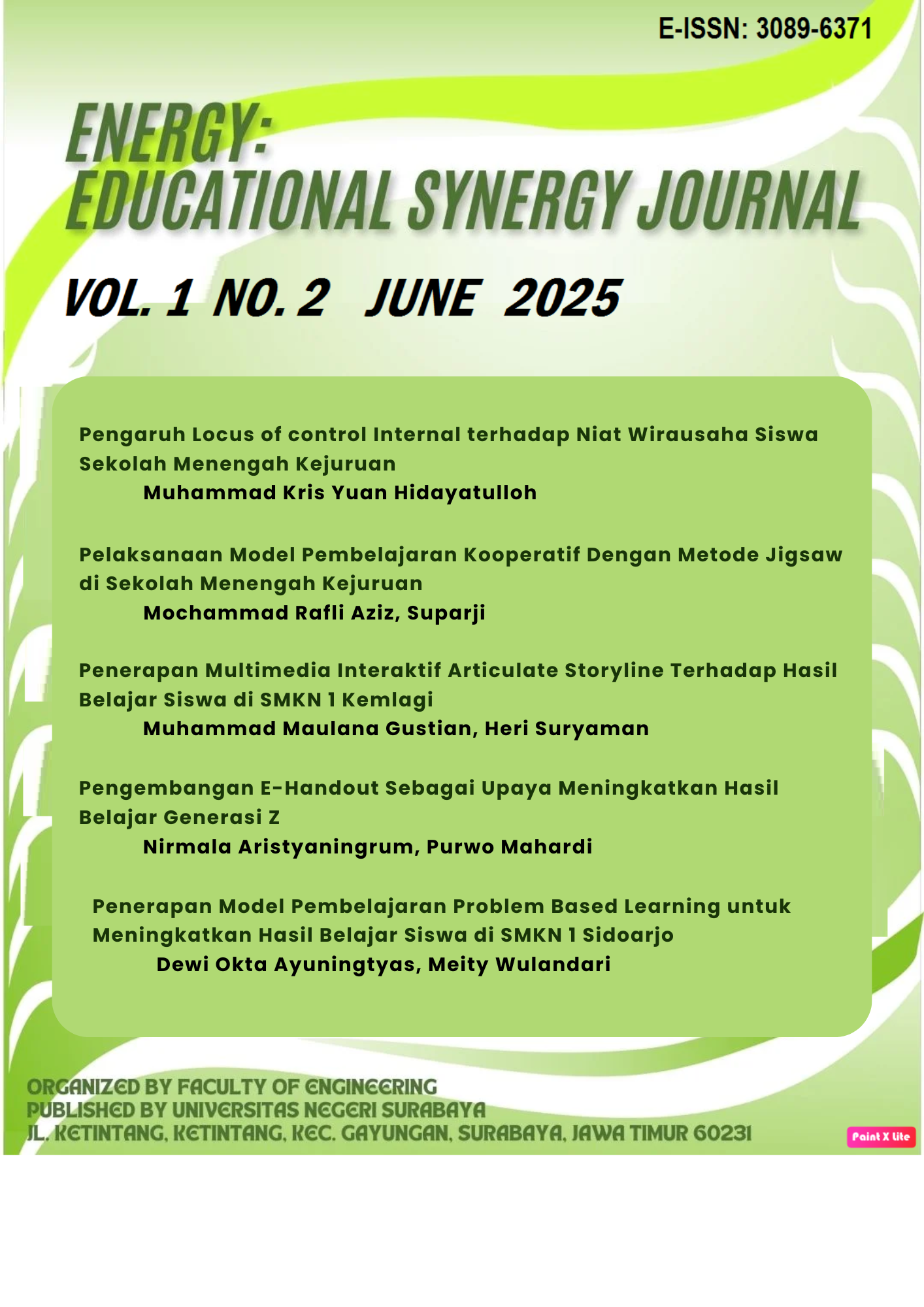 					View Vol. 1 No. 2 (2025): June
				
